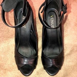 stilettos from Venus size 9  ankle strap almost 6” heel and 1.5” peep toe pf